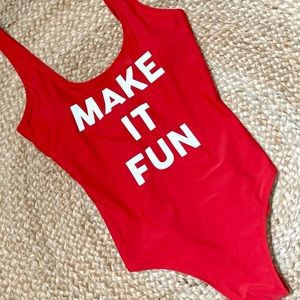 Never-worn Old Navy Graphic Bathing Suit, Size M